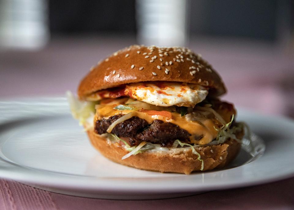 Kwik Chek's Bibimbap Burger in Memphis, Tenn., on Thursday July 1, 2021.