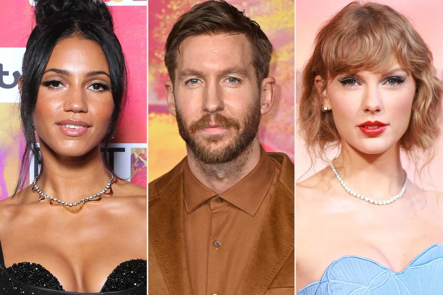 <p>JMEnternational/Getty Images; Gareth Cattermole/Getty; Matt Winkelmeyer/Getty</p> Vick Hope; Calvin Harris; Taylor Swift