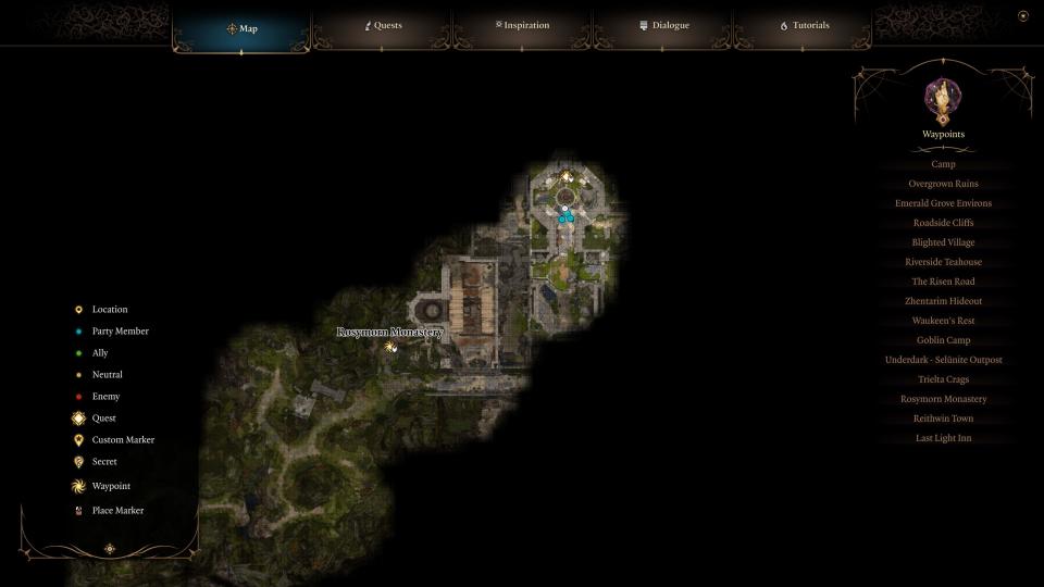 Baldur's Gate 3 Rosymorn Monastery puzzle