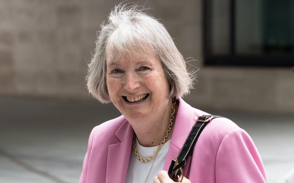 Harriet Harman arrives at BBC Broadcasting House to attend the Sunday with Laura Kuenssberg show