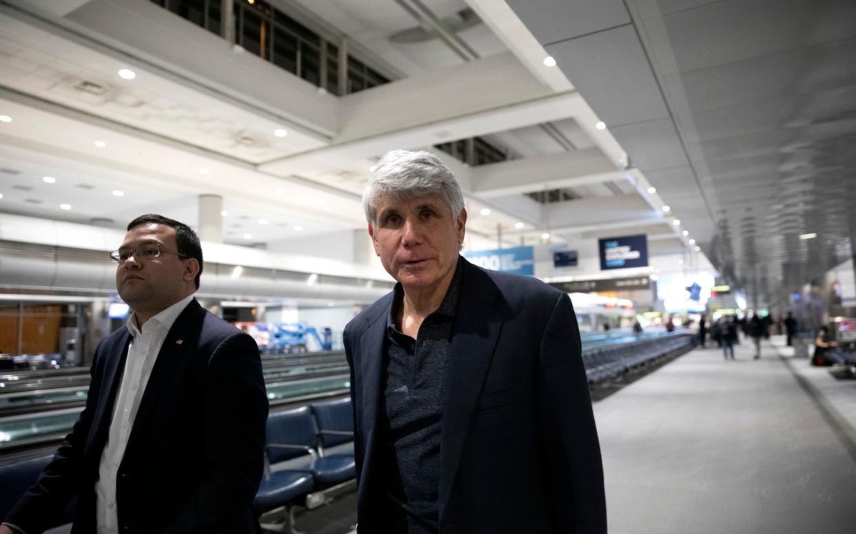 Former Gov. Rod Blagojevich arrives to Denver International Airport - AP