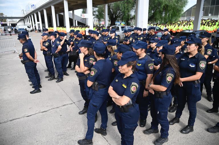 El operativo antes de que River y Boca se enfrenten por los cuartos de final de la Copa de la Liga.