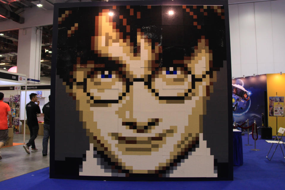 Harry Potter mosaic wall at the Lego booth at the Singapore Toy, Game and Comic Convention. (PHOTO: Abdul Rahman Azhari/Yahoo Lifestyle Singapore)