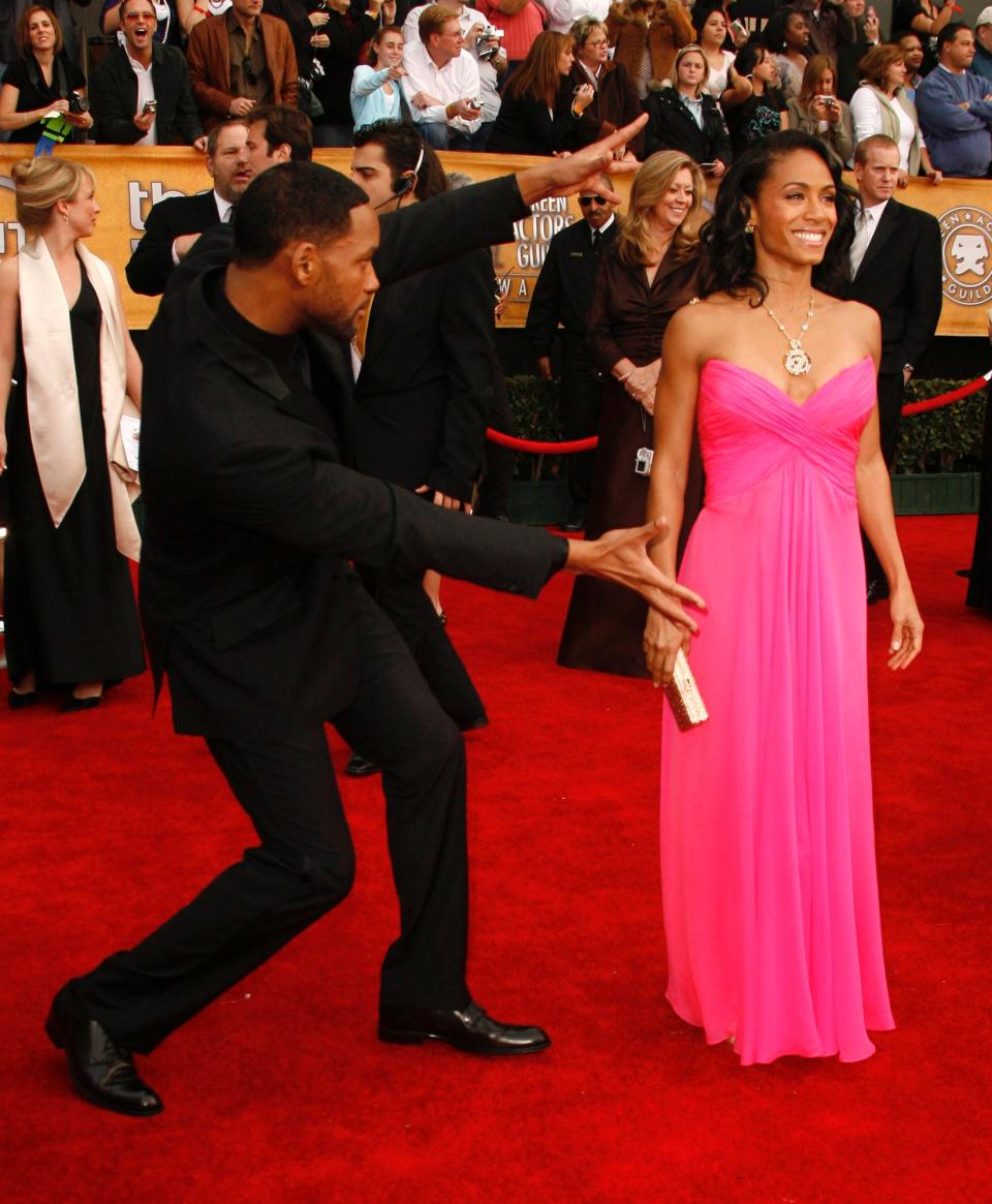 Will Smith and Jada Pinkett Smith at the Screen Actors Guild Awards on January 27, 2007.