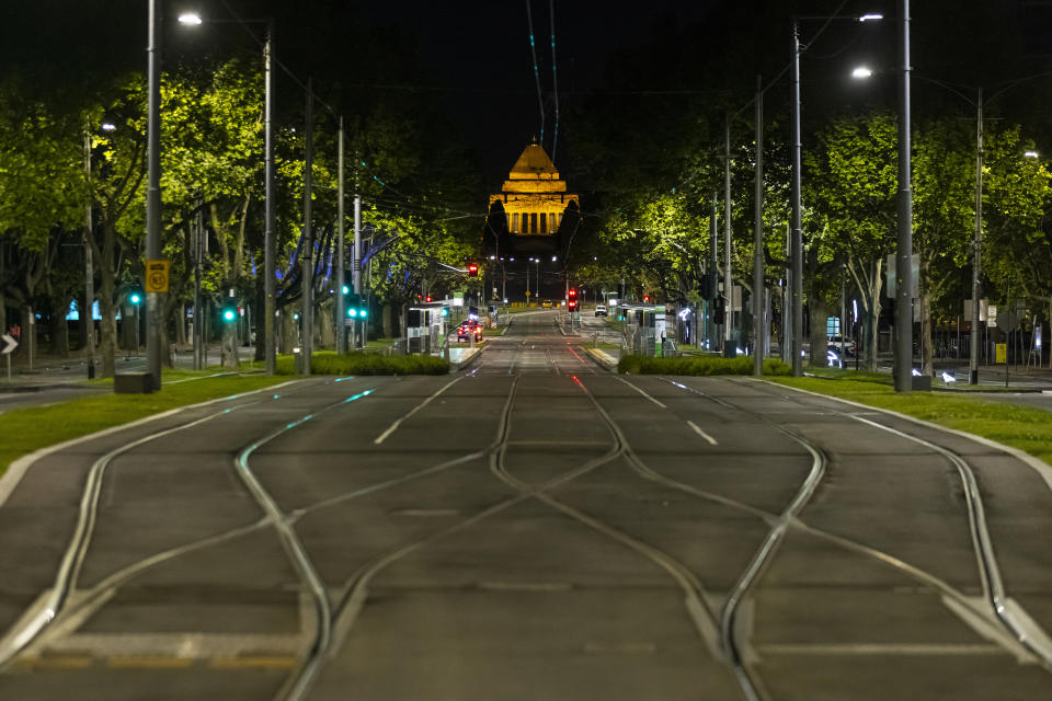 Calles vacías de Melbourne durante el confinamiento. (Photo by Daniel Pockett/Getty Images)