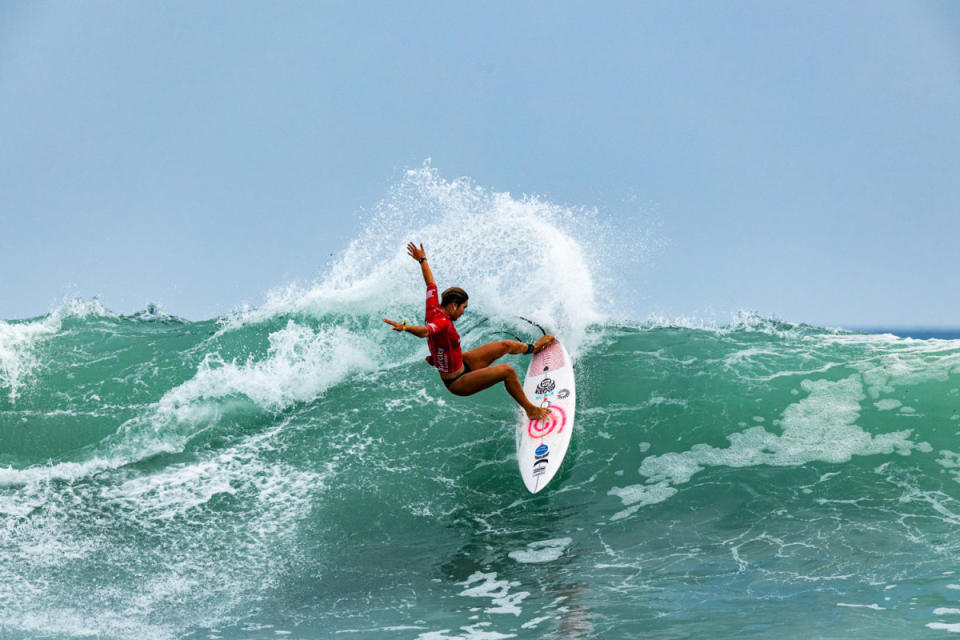 Vaihiti Inso is no stranger to winning. She's won two US Championships and helped Hawaii win the team title at the ISA World Juniors in 2022 in Puerto Rico. <p>Photo: Jersson Barboza</p>