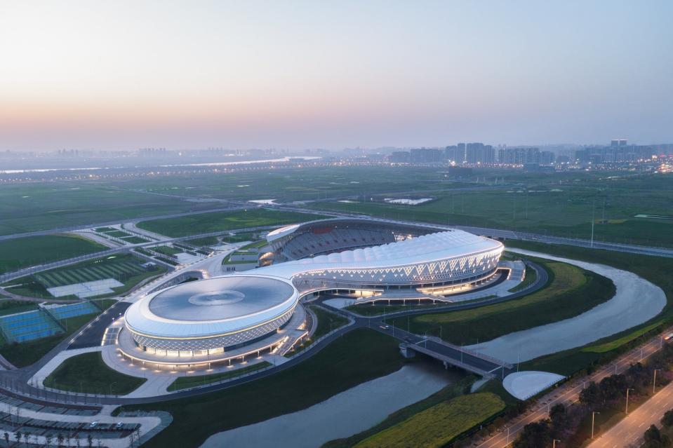 A sports complex in Xiangyang City, China.