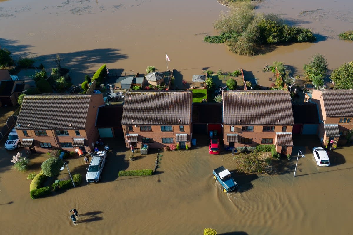 Flooding in Retford in Nottinghamshire on Sunday (Joe Giddens/PA) (PA Wire)