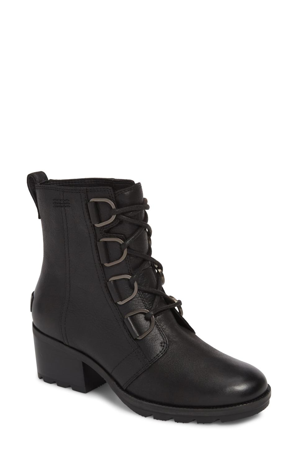 10) Cate Waterproof Lace-Up Boot