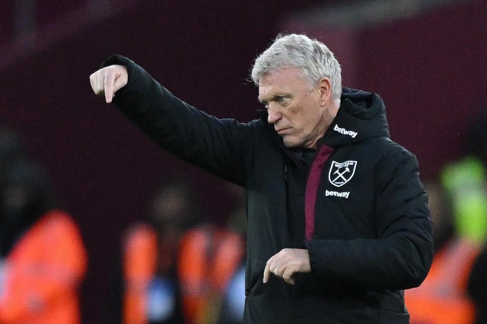 David Moyes and his squad arrived back in England just 48 hours before kick-off (AFP via Getty Images)