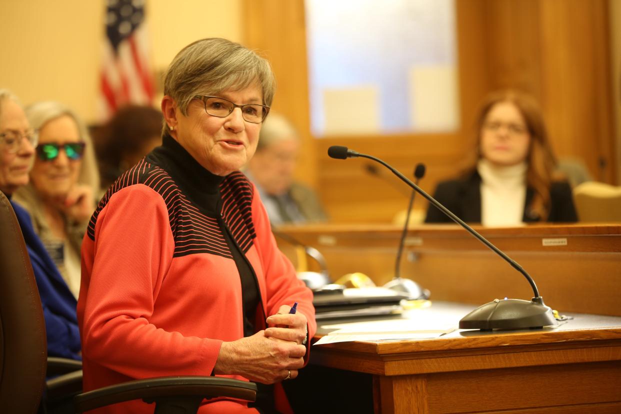 Gov. Laura Kelly addressed the House Democratic caucus on Thursday, urging them to vote for a compromise tax cut plan. They ignored her advice, rejecting that tax cut plan and instead favoring a different version featuring items the governor doesn't like.