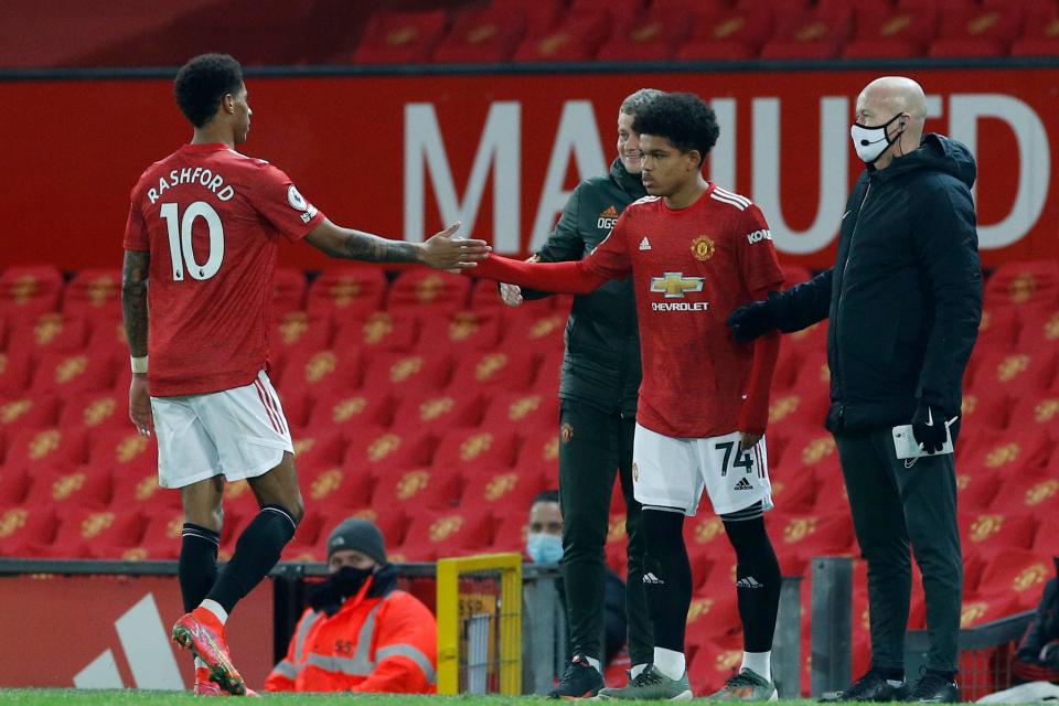 <p>Shoretire replaced Rashford late on</p> (Getty Images)