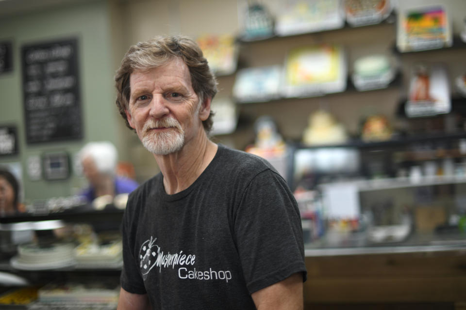 Jack Phillips, owner of Masterpiece Cakeshop, poses for a photo in his shop in Lakewood, Colorado, on Aug. 15, 2018.&nbsp;&nbsp;The U.S. Supreme Court faulted the Colorado Civil Rights Commission&rsquo;s handling of the claims brought against Phillips, saying it had showed a hostility to religion. (Photo: Hyoung Chang via Getty Images)