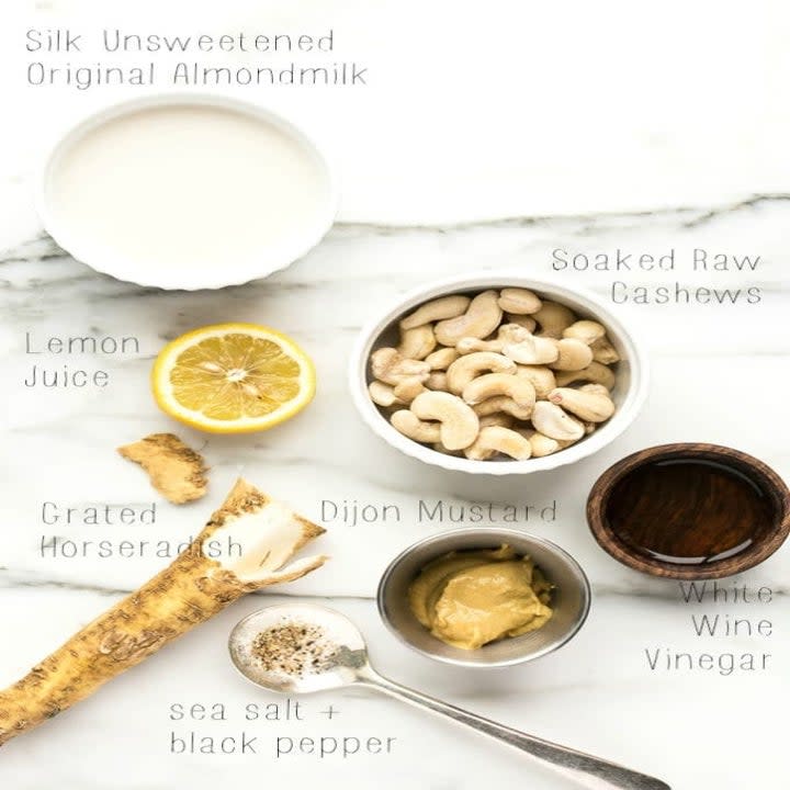 Ingredients for cauliflower steaks.