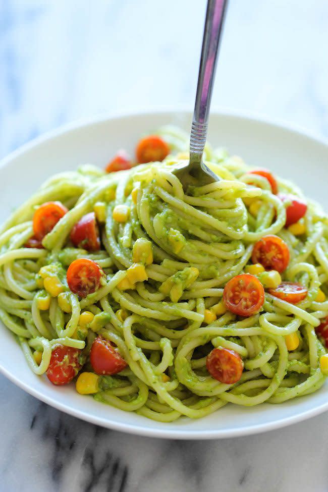 <p>Avocado should not just be limited to guac and toast.</p><p>Get the recipe from <a rel="nofollow noopener" href="http://damndelicious.net/2014/06/20/avocado-pasta/" target="_blank" data-ylk="slk:Damn Delicious;elm:context_link;itc:0;sec:content-canvas" class="link ">Damn Delicious</a>.</p>