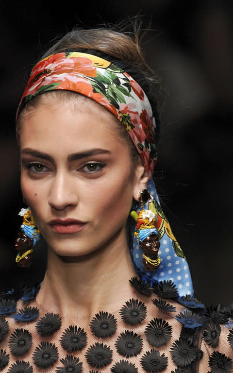 Dolce and Gabbana's controversial earrings - Credit: Getty