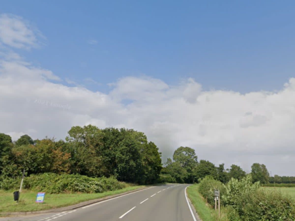 The car crash happened on A612 Southwell Road in Nottinghamshire (Google Maps)