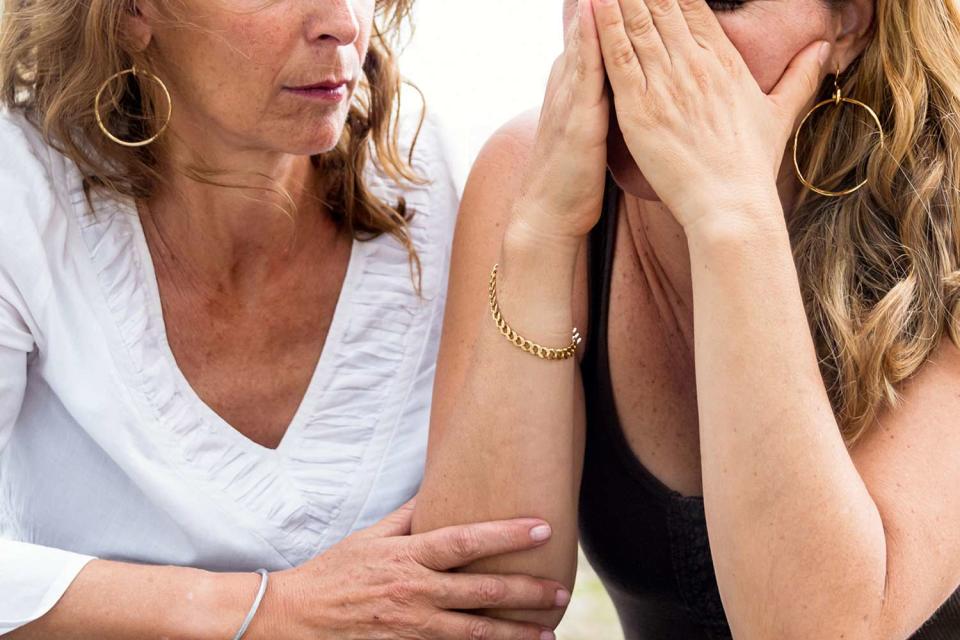 <p>Getty</p> Stock image of mother and upset daughter