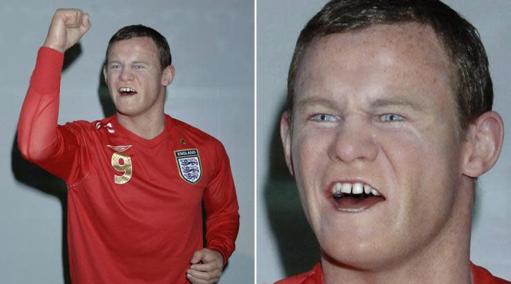 <p>Half-man, half-cat, all wax – it’s Rooney, apparently. </p>