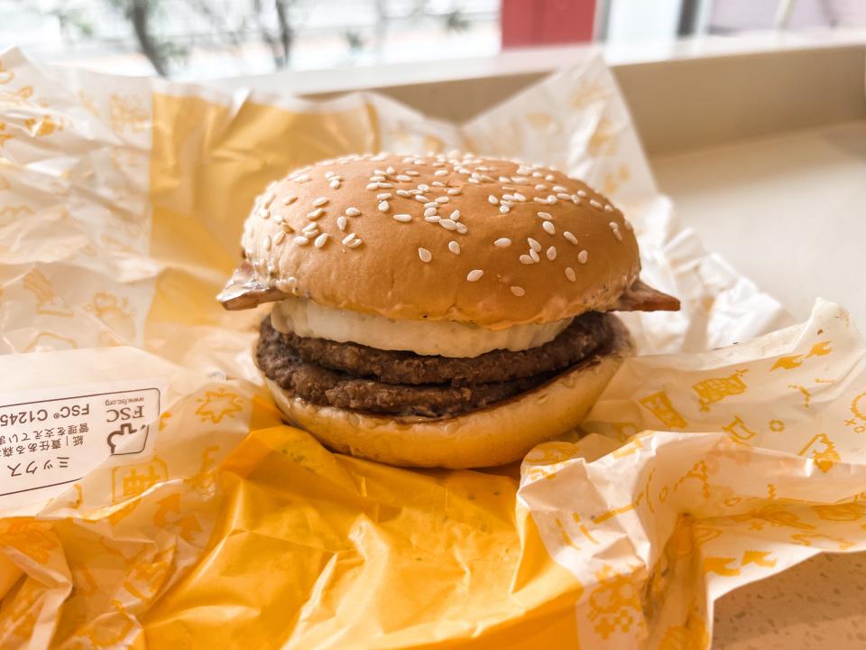 japan mcdonalds double beef dinner