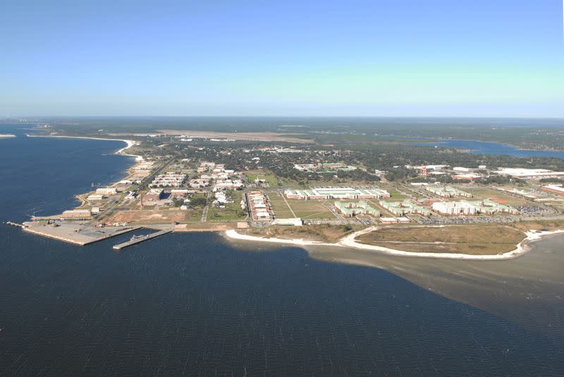 Naval Air Station Pensacola is seen in an aerial view in Pensacola