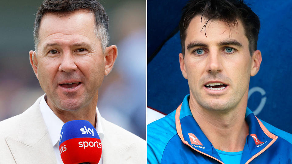 Pictured left to right, Ricky Ponting and Pat Cummins.