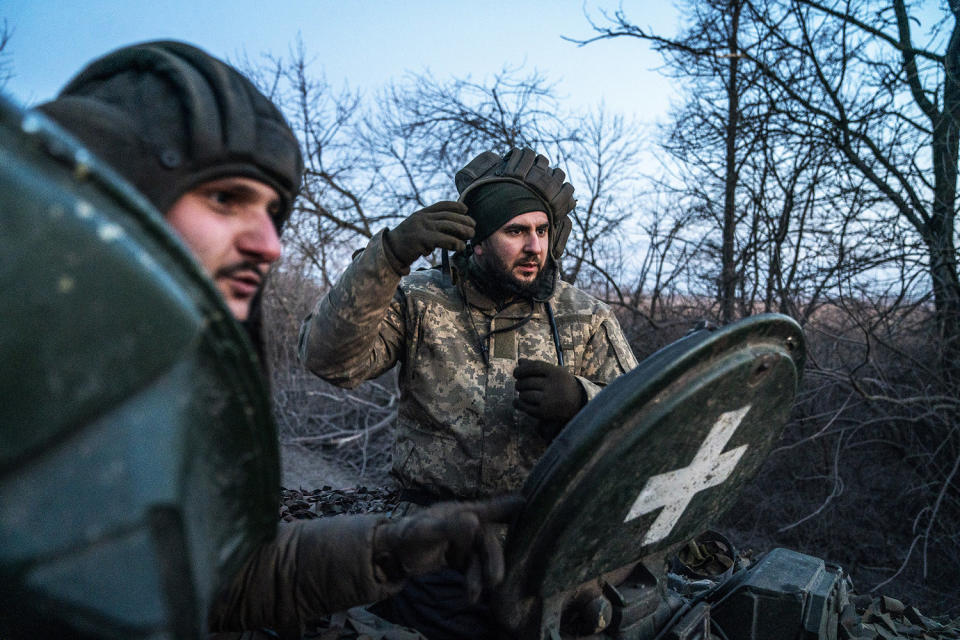 Military mobility of Ukrainian soldiers in the direction of Lyman continues (Jose Colon / Anadolu via Getty Images)