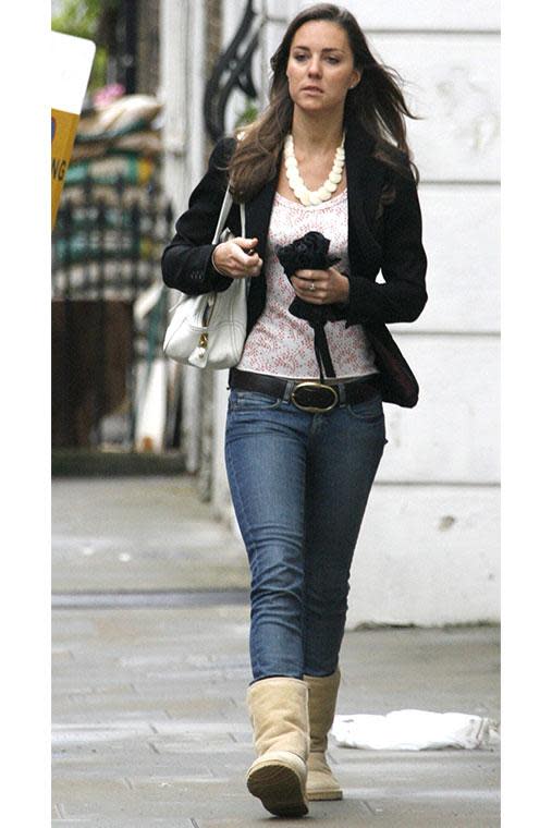 Uggs - the ultimate fashion sin, and yes, Kate is clearly guilty of it.