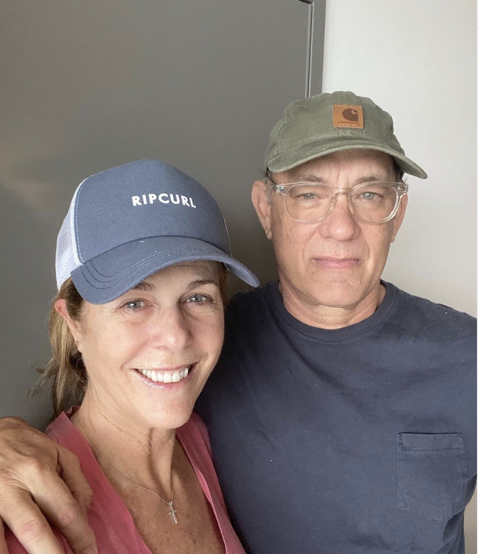 Rita Wilson and Tom Hanks tested positive for coronavirus last week. Photo: Instagram/Tom Hanks