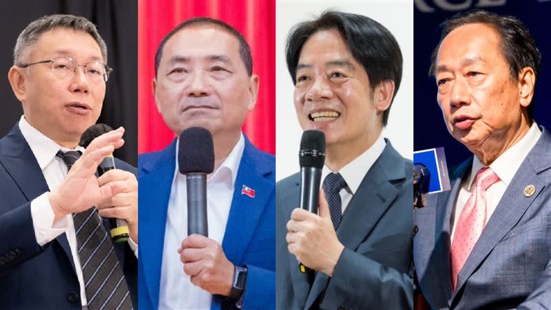 《網路溫度計》公布最新總統大選預測當選率。（組合圖／翻攝自當事人臉書）