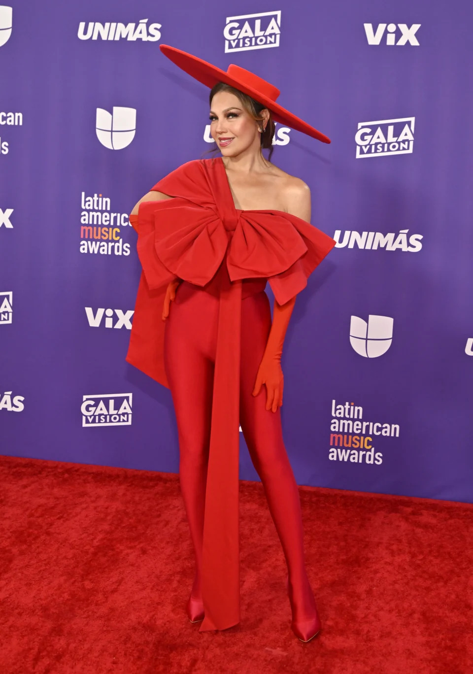 LAS VEGAS, NEVADA - APRIL 25: Thalía attends the 2024 Latin American Music Awards at MGM Grand Garden Arena on April 25, 2024 in Las Vegas, Nevada.  (Photo by David Becker/Getty Images)