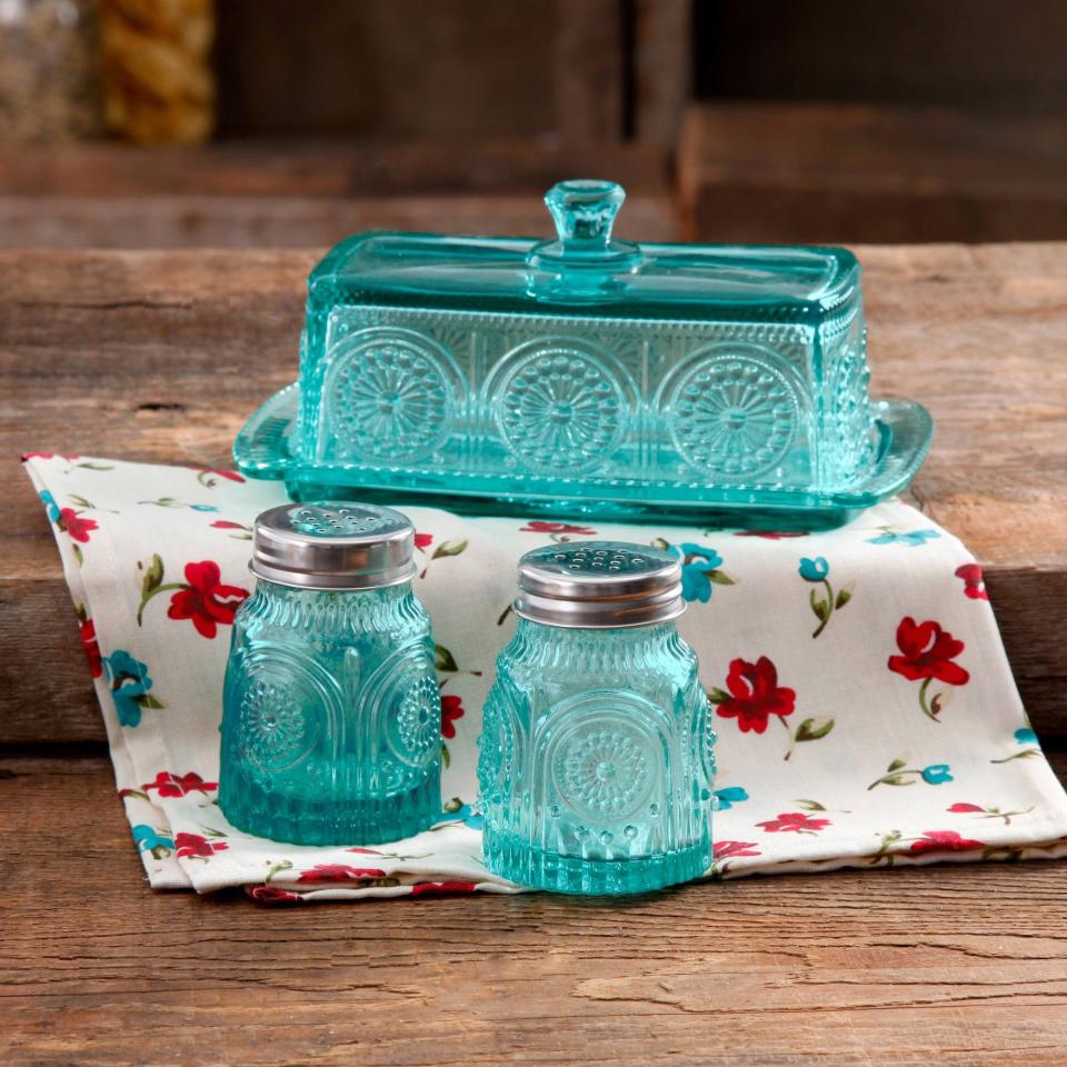 2) The Pioneer Woman Glass Butter Dish