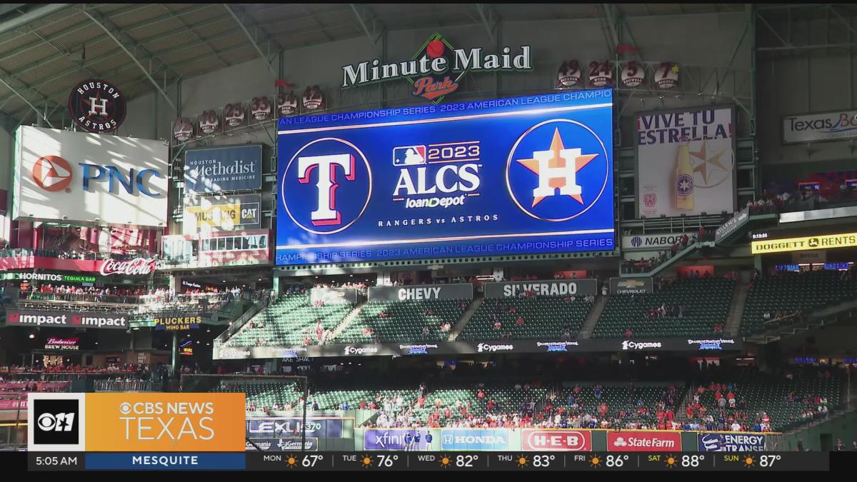 Houston Astros vs. Texas Rangers Framed 10 x 20 House Divided