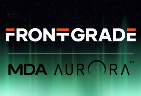 Frontgrade Technologies, a leading independent supplier of high-reliability, advanced electronic solutions for space and national security missions, announced today it has been selected by MDA Space Ltd. (TSX:MDA), a leading provider of advanced technology and services to the rapidly expanding global space industry, as part of the company’s supply chain for MDA AURORA™, a game-changing product line driving the transition from analog to digital satellite technology. (Graphic: Business Wire)
