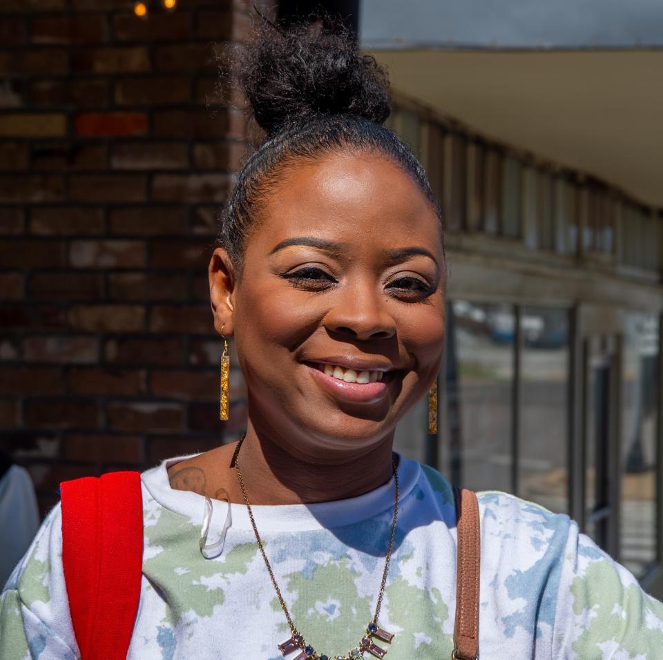 Veronica Jones, a seventh-grade math teacher at Oak Grove Middle School, hopes Mississippi Gov. Tate Reeves signs a bill to increase teacher pay. "It would really help," said Jones. Hattiesburg, Miss., March 23, 2022.