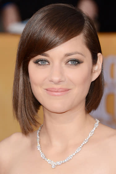 <div class="caption-credit"> Photo by: Jason Merritt/WireImage</div><div class="caption-title">Marion Cotillard</div><b>The Cut:</b> A below-the-chin A-line bob with an asymmetrical flare thanks to a deep side part. <b><br> What You Should Know:</b> A cut this graphic takes some dedication to styling. If your hair isn't naturally silky straight, be prepared to dry and flat-iron a few times a week. That way the sharp lines of the crop take centerstage. <br> <br> <b>Read More: <br> <a rel="nofollow noopener" href="http://www.harpersbazaar.com/beauty/health-wellness-articles/skincare-tools-0311?link=emb&dom=yah_life&src=syn&con=blog_blog_hbz&mag=har" target="_blank" data-ylk="slk:Skin Gadgets That Actually Work;elm:context_link;itc:0;sec:content-canvas" class="link ">Skin Gadgets That Actually Work</a></b> <b><br> <a rel="nofollow noopener" href="http://www.harpersbazaar.com/beauty/health-wellness-articles/fitness-diaries-get-fit-fast-0612?link=emb&dom=yah_life&src=syn&con=blog_blog_hbz&mag=har" target="_blank" data-ylk="slk:Steps to Get Fit in Four Weeks;elm:context_link;itc:0;sec:content-canvas" class="link ">Steps to Get Fit in Four Weeks</a></b> <br>