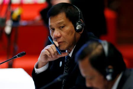 Philippines President Rodrigo Duterte attends the ASEAN-China Summit in Vientiane, Laos September 7, 2016. REUTERS/Soe Zeya Tun