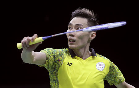 Badminton - Gold Coast 2018 Commonwealth Games - Men's Singles - Gold Medal Match - India v Malaysia - Carrara Sports Arena 2 - Gold Coast, Australia - April 15, 2018. Lee Chong Wei of Malaysia in action. REUTERS/Athit Perawongmetha