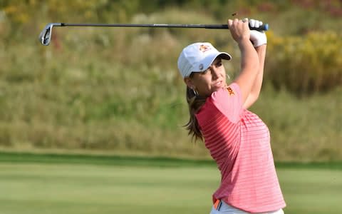 Celia Barquin Arozamena plays in the 2017 East and West Match Play tournament - Credit: Iowa State University/Barb Malchow
