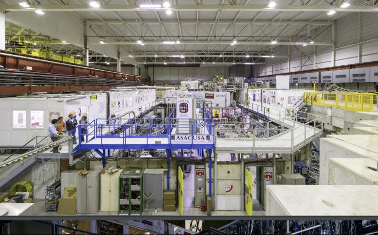 Inside the main room of CERN's antimatter factory.