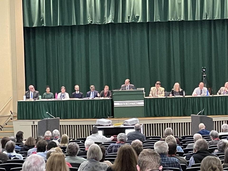 During a second night of deliberations on Tuesday, Falmouth town meeting voters debated a proposed bylaw to ban use of plastic takeout containers in restaurants and other food establishments. In the end, voters approved amendments that are expected to bring a reworked proposal back to town meeting in the fall.