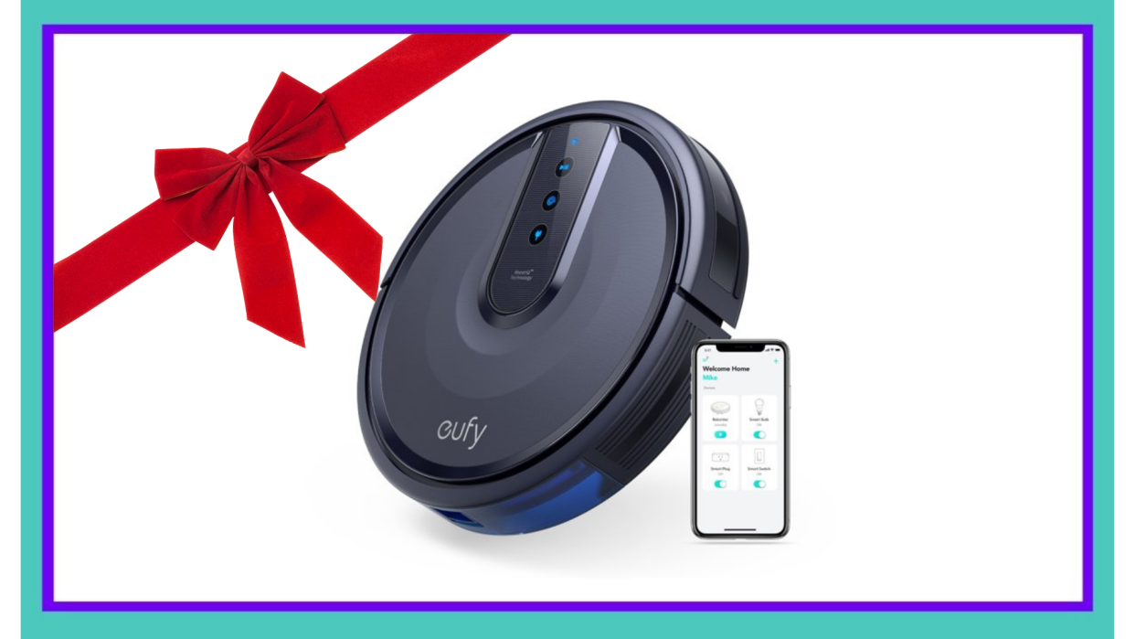 Unwrap some extra time in your day with the help of this robot vacuum. (Photo: Walmart)