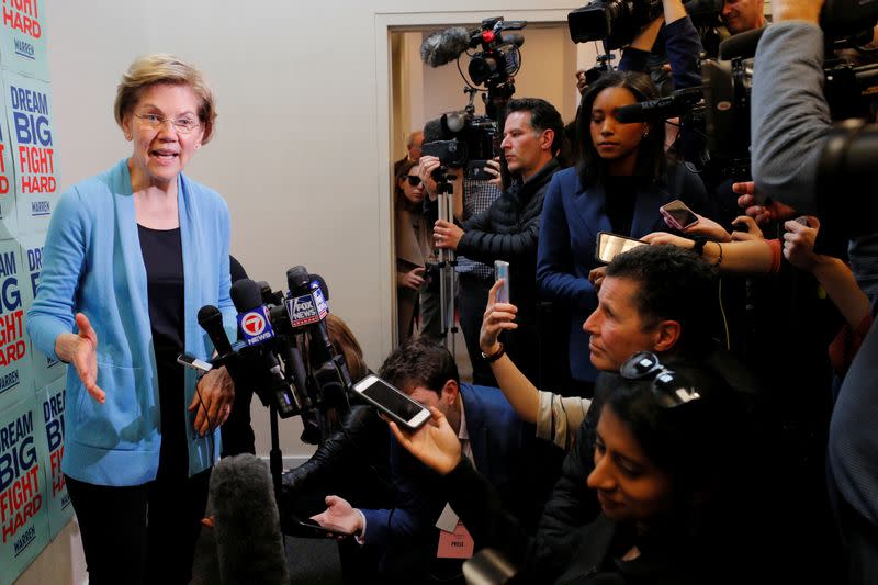 Democratic 2020 U.S. presidential candidate Warren campaigns in Columbia