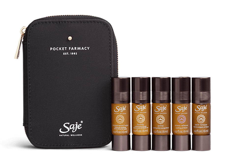 <p>"I always have one nearby. Love these. All kinds of them — for travel, for sleep, everything. They just refresh your aura."</p> <p><strong>Buy it! </strong>Saje Pocket Farmacy, $65; <a href="https://shareasale.com/r.cfm?b=1779402&u=1772040&m=110930&urllink=https%253A%252F%252Fwww.saje.com%252Fproduct%252Fpocket-farmacy-physical-edition-704166.html&afftrack=PEOTheseAretheStyleandBeautyEssentialsAshleyParkCantLiveWithouthphilli3StyGal14016532202303I" rel="sponsored noopener" target="_blank" data-ylk="slk:saje.com;elm:context_link;itc:0" class="link ">saje.com</a></p>