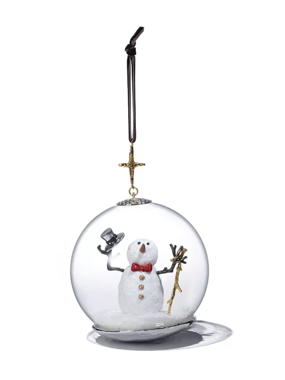 Michael Aram Snowman Snow Globe Ornament