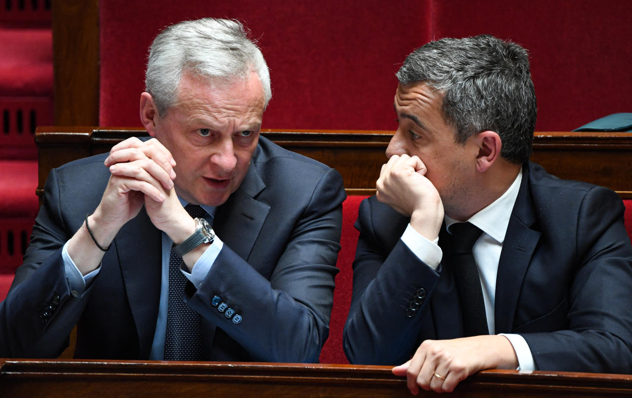 Bruno Le Maire et Gerald Darmanin font partie des ministres qui n'auraient que très peu apprécié la nomination de Gabriel Attal au poste de Premier ministre. (Photo Bertrand GUAY / AFP)