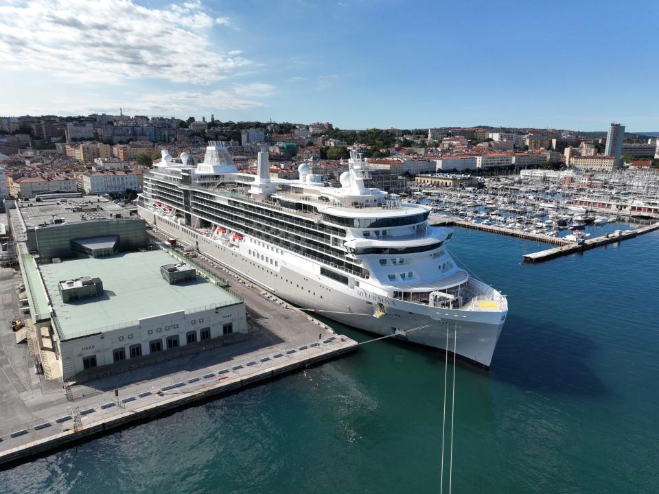 The Silver Nova docked at land