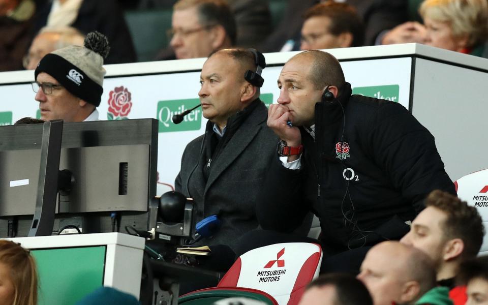 Eddie Jones watches on as his players struggle against Japan - The RFU Collection