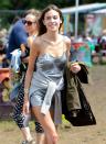 <p>Another Glastonbury native, Alexa Chung has been at pretty much every Glastonbury for the last ten years, setting many trends with her effortless style. </p><p>But our favourite look has to be this silver strappy slip dress with matching jumper.</p>