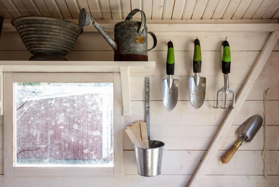 shed organization ideas small shelf